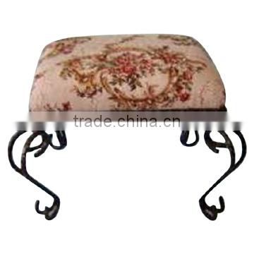 small square metal leg Footstool