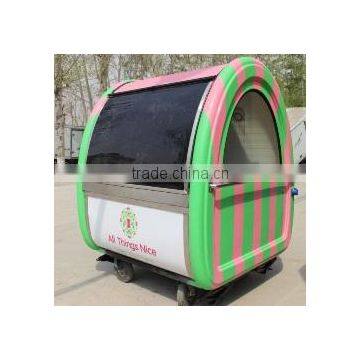 2016 customized ice cream vending hand push food cart