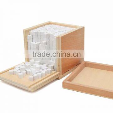 Early Childhood Education Preschool Training Kids Toys Montessori Volume Box with 1000 Cubes