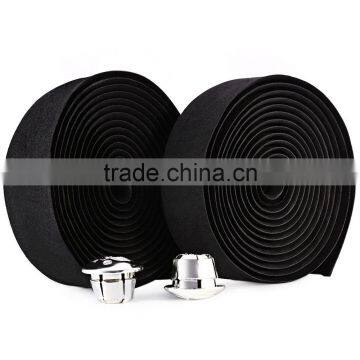 Free Shipping 2pcs Cycling Road Bike Cycle Cork Handlebar Handle Tape Ribbon Wrap Bar + 2 Bar Plug photo-2