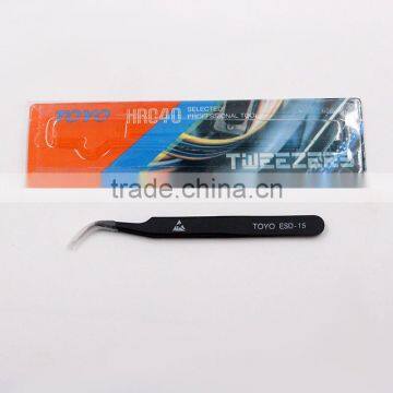 High Quality ESD Black Stainless Steel Tweezers photo-3