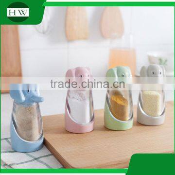 Kitchen Accessories Plastic Cartoon Elephant Seasoning Pot Condiment Container Spice Pots Box Tin Bottle Jar photo-2