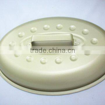 Carbon Steel Gold Fashionable Ceramic Coating Roaster Pan