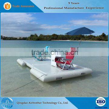 Durable Inflatable Floating Boat Swim Fishing Platform With Ladder photo-3