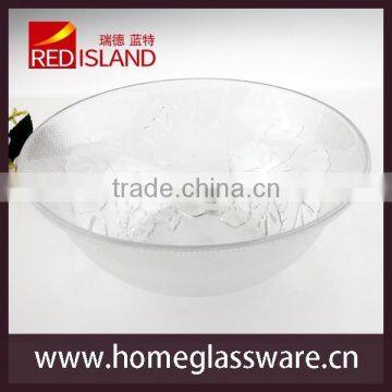 large salad bowl, emboss glass bowl, soup bowl