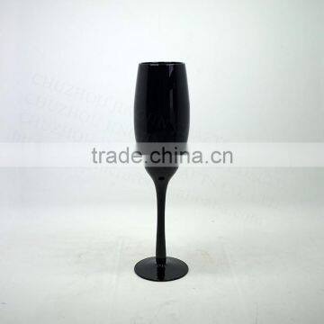 Solid Black Glass Wine Cup Champagne Flutes Party Cup for Home Wedding photo-2