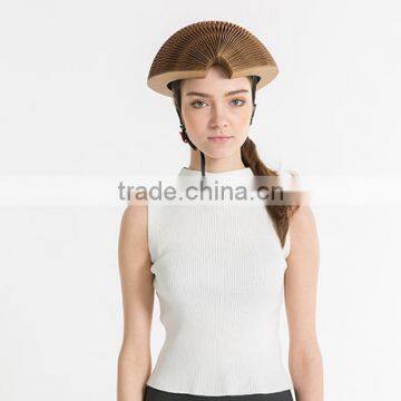 Cheap Rain Resistant Kraft Flexible Paper Folding Helmet photo-4