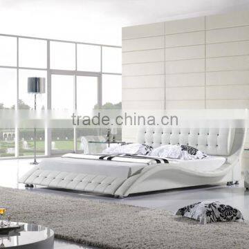 Fahsion S Shaped PU Leather Home Furniture Soft Bed photo-4