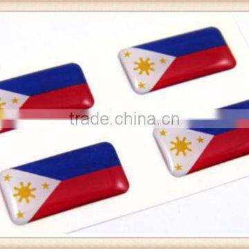 Philippine MINI domed decals flag 4 emblems Car bike boat. stickers