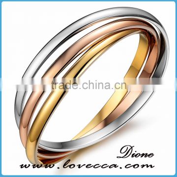 Wholesale Special Three Circle Jewelry Gift Bracelet Stainless Steel Bangle