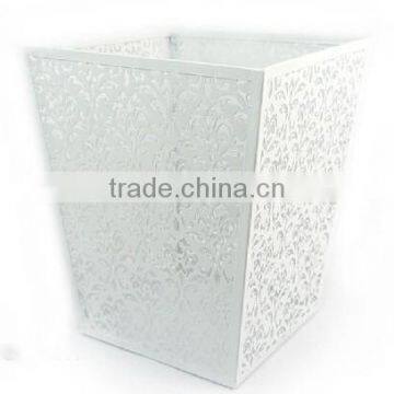 White Metal Punched Durable Waste Bin photo-2