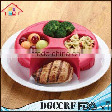 NBRSC Kitchen Plastic Meal Measure Portion Control Plate Food Separator Tool Diet Meal Helper photo-2