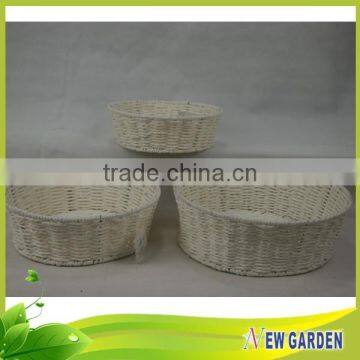 Factory Prices Brightly Round/Square/Retangle White Nylon Rope Basket