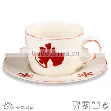 High-volume Christmas Coffee Cup and Saucer