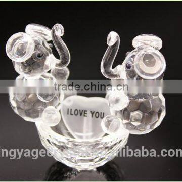 Promotional Cute Crystal Double Elephants Model Gifts as the Best Wedding Gift photo-2