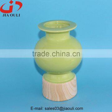 NEW Design Color and Wood Grain Ceramic Flower Vase for Home Decoration photo-4