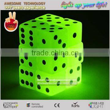 Led Light up Plastic Dice Stool / Stylish Casino Dice Stool photo-3