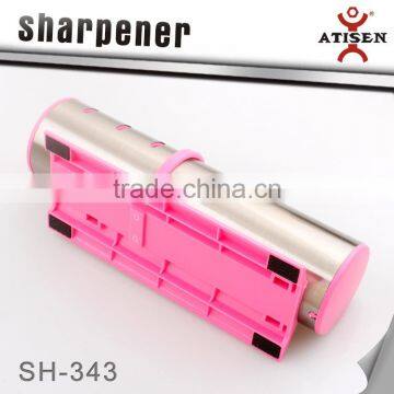 With Flower style 3 Stage Stanless Steel Round Knife Sharpener