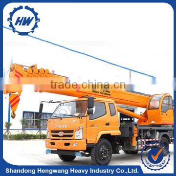 8T Mini Truck Mounted Crane HWZG-8 Mobile Crane For Sale