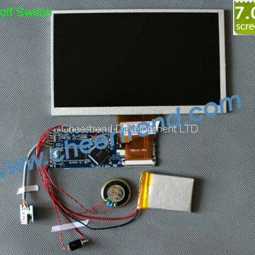 2017 popular 7 inch LCD tft video module for DIY greeting brochure card/video book/video card