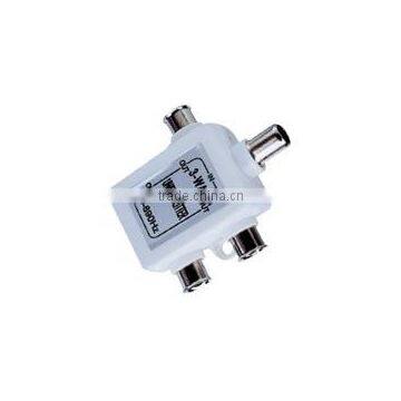 white color 3 way splitter plastic VK11011