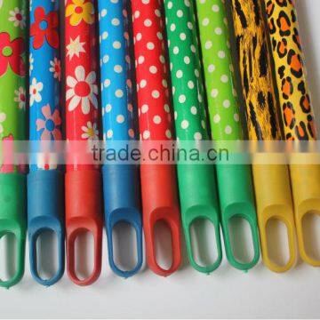 PVC coated wooden grass broom sticks