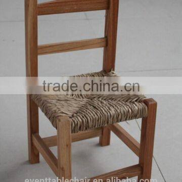 Solid Wooden Children Chair With Ratten Cushion photo-3