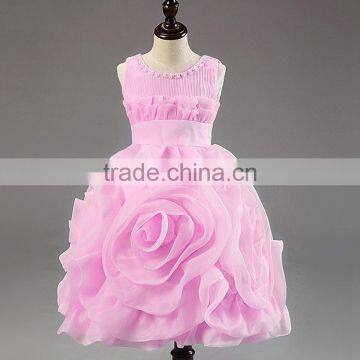 Retail Hot! New Year Party Baby Clothing Cotton Girl Dress, Elegant and Stylish Design Cascading Elsa Princess Dress photo-4