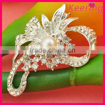 china wholesale fashion pearl brooch pin for bouquet WBR-1281