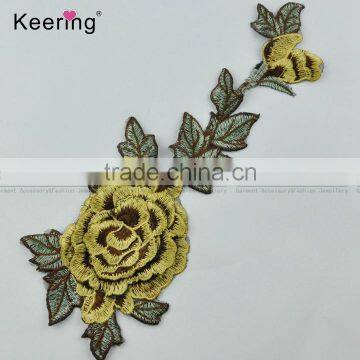 iron-on flower embroidery patch for clothes shoes hats scarf accessories