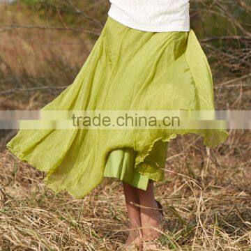 FASHION CHIFFON LONG SKIRTS BIG Hemlines stelisy E006S