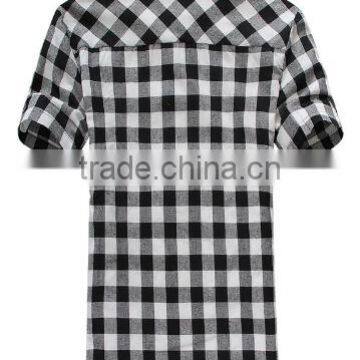 2016 New Summer Spring Fashion Men Plaid Short Sleeve Dress Shirts photo-5