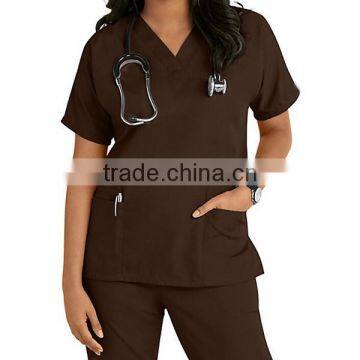 Polycotton Unisex Stylish Medical Scrubs Nursing Uniform photo-6