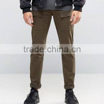 High Quality Custom Guangzhou Manufacturer OEM Cargo Pocket Styling 100% Cotton Twill Breathable Men's Slim Casual Pants