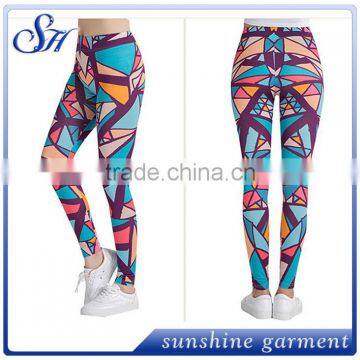 92%polyester 8%spandex Pattern Leggings 2017 Custom Plus Size photo-5