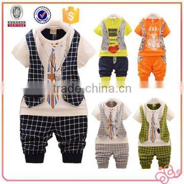 2015 soft 100%cotton lovely boys fancy suit with latest design