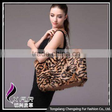 CX-H-07 Factory Price Ladies Bags Rabbit Fur Fashion Women Bag Handbags