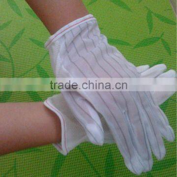 Industrial esd white cotton glove