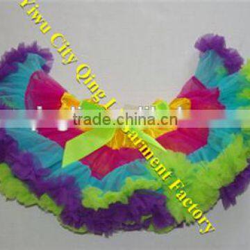 2015 Low Price High Quality Baby Girls Bright Colorful Skirts Wholesale Fluffy Skirt