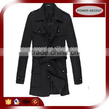 2015 Mens Wool Jacket Warm Design Overcoat