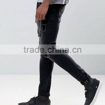 2016 New Fashion Skinny Jeans Mens Wholesale Ripped Jeans photo-2