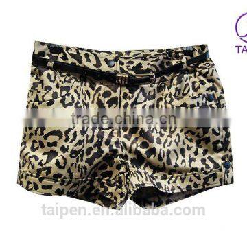 Fashion Korean Lady's Short Pants Lady Leopard Print Trousers Cutting Shorts For Women