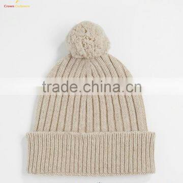 Custom Knitted Pom Beanie Hat,Warm Winter Knitted Beanie Hat photo-3