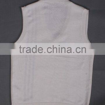 White Knitted Vertical Stripes Sweater 2015 Men photo-5