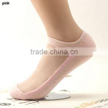 Women Lace Ankle Sock Soft Comfy Sheer Silk Cotton Elastic Mesh Knit Trim Transparent Ankle Socks photo-4
