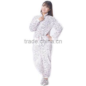 2016 new arrival printed coral fleece adult heated onesie