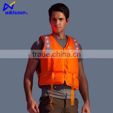 Kids LED Orange Life Preserver Lifejacket Inflatable Life Vest photo-5