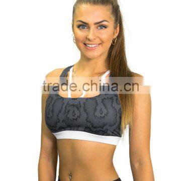 Custom Print Good Quality Lightweight Stylish Yoga Ladies Sports Bra photo-2