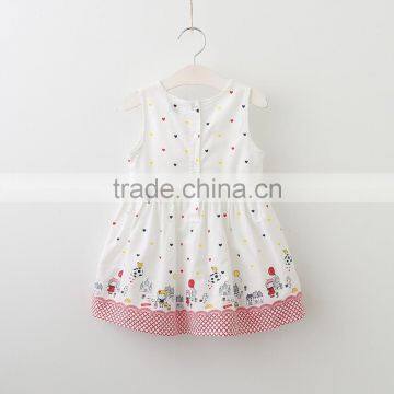 Cute Style Heart Pattern Cotton Kids Clothes Girls Dresses Baby photo-2