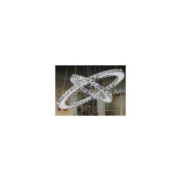 Luxury K9 Crystal Chrome 18W LED Modern Chandelier Lighting 7500K - 8000K for Bar / Hotel